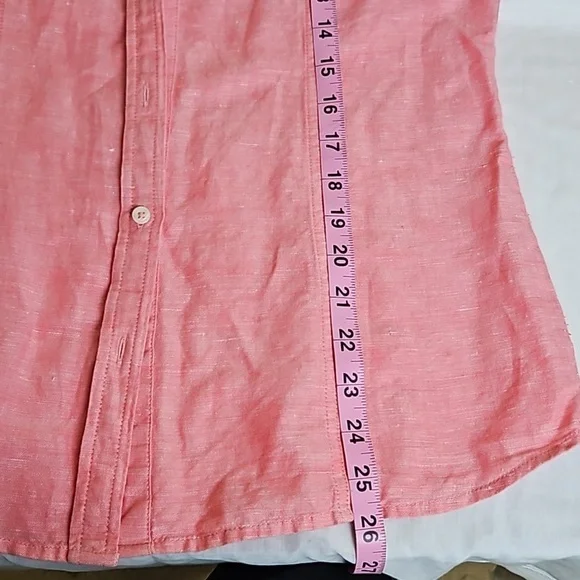 Banana Republic Soft Wash Shirt Linen Blend Medium VGUC - Picture 6 of 10